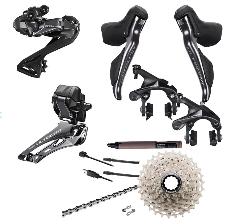 schaltgruppe rennrad felgenbremse Shimano Ultegra Di2 Schaltgruppe R8150 Felgenbremse komplett 2x12 Fach