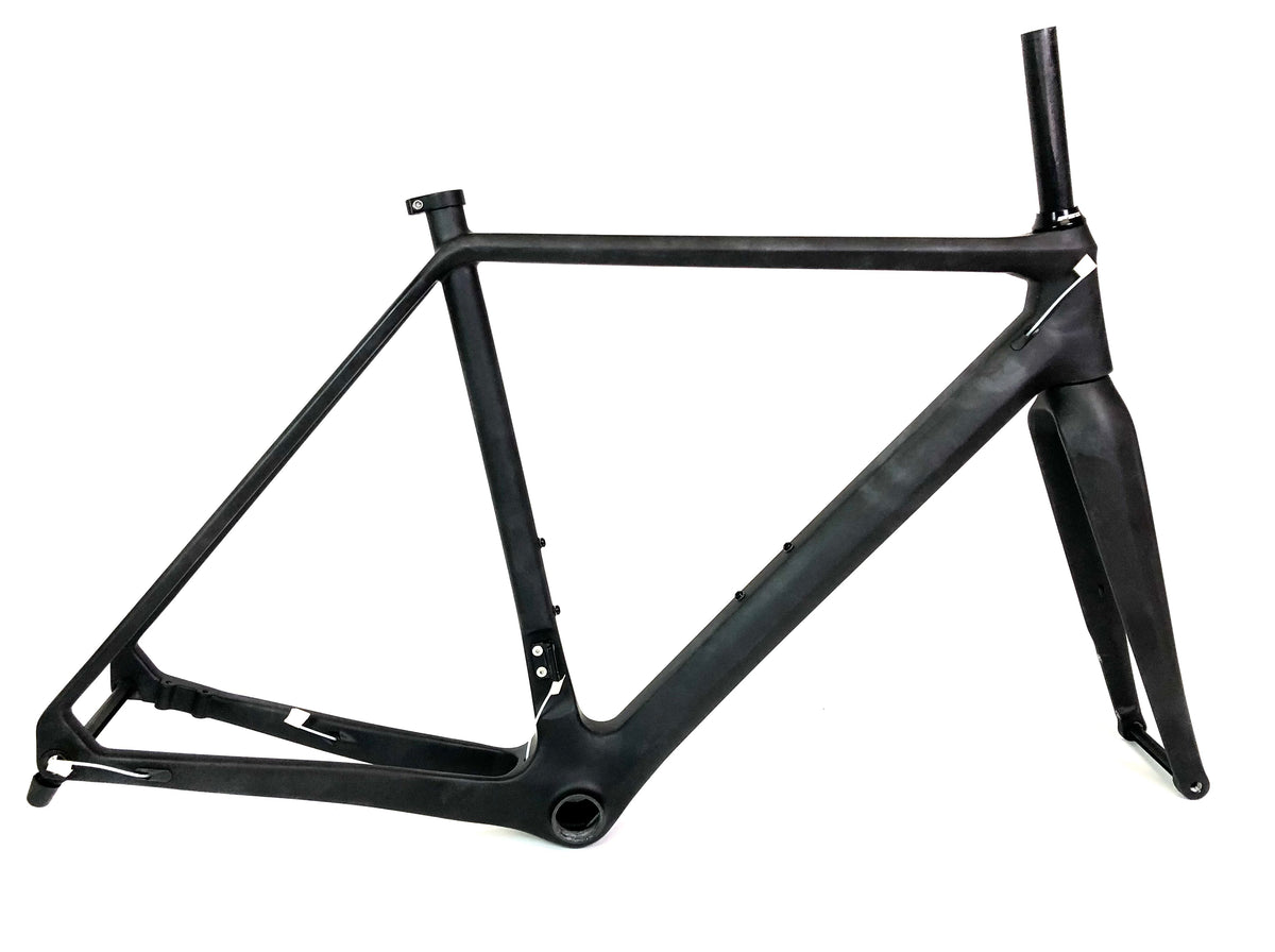 fahrradrahmen cyclocross Edge CX Cyclocross Carbon Rahmenset Disc Schwarz/Matt Clear Coating – BKE-DEALS