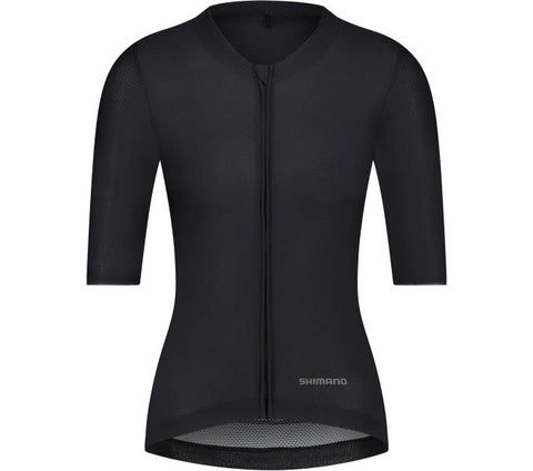 Shimano W's PIUMA Short Sleeves Jersey / Schwarz