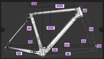 EDELSTEN CX2 Disc Light Cyclocross Carbon Rahmenset Team Bakker glänzend 54cm
