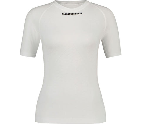 Shimano W's VERTEX Short Sleeve Baselayer / White