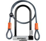 Kryptonite Bügelschloss Kryptolok Standard mit Kabel / Schwarz-Silber