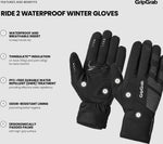 GripGrab RIDE 2 Wasserdichte Winter Handschuhe / Schwarz