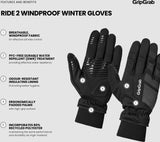 GripGrab RIDE 2 Winddichte Winter Handschuhe / Schwarz