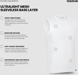 GripGrab Ultralight Mesh Ärmelloses Unterhemd / Weiß