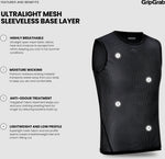 GripGrab Ultralight Mesh Ärmelloses Unterhemd / Schwarz